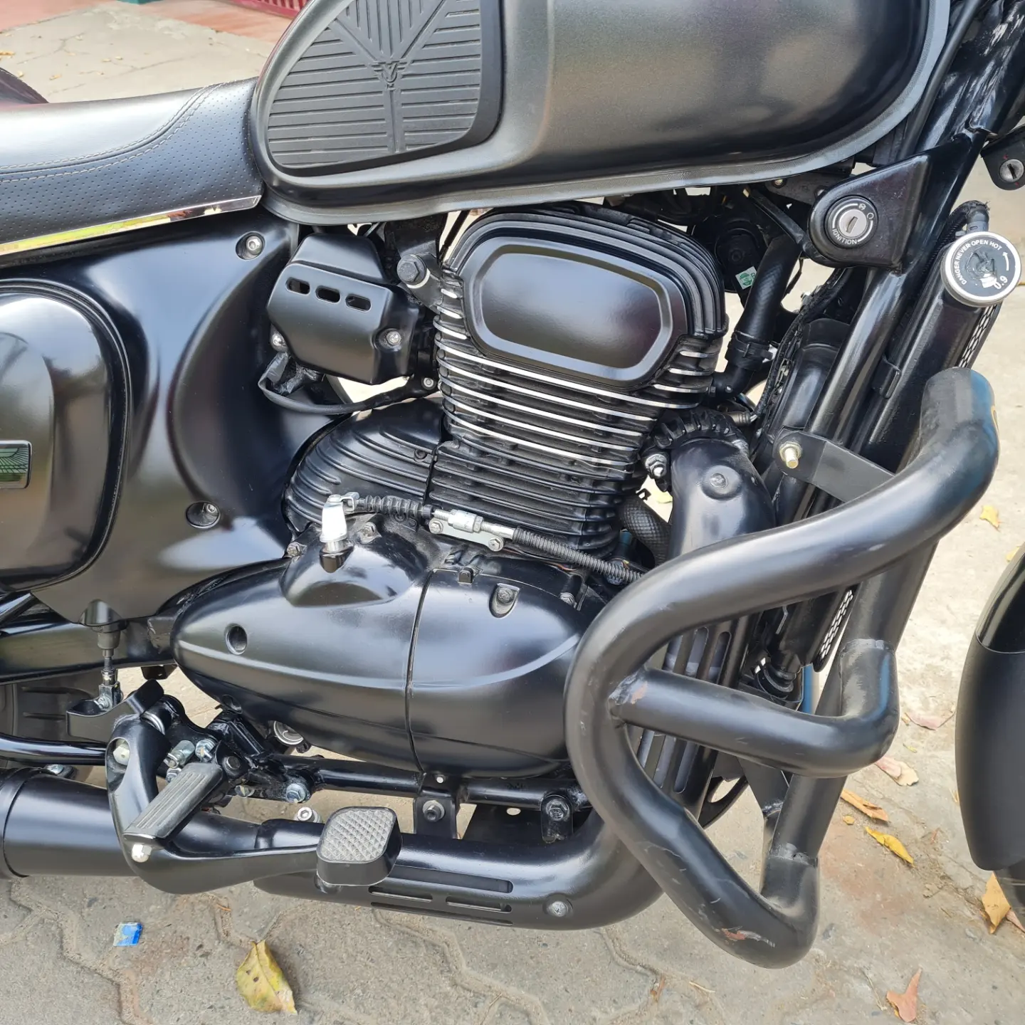 Grey Yezdi Roadster Dark