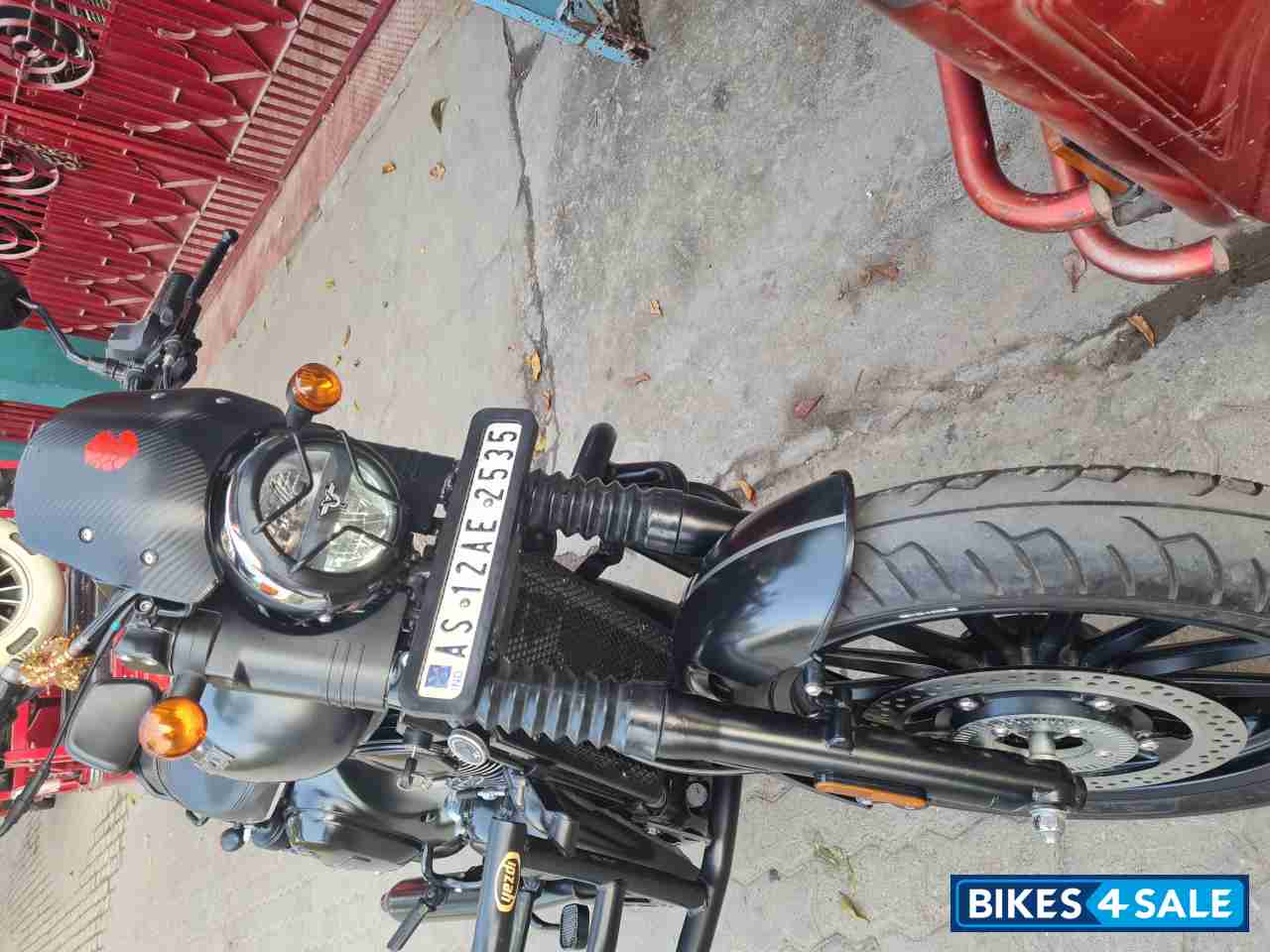 Grey Yezdi Roadster Dark