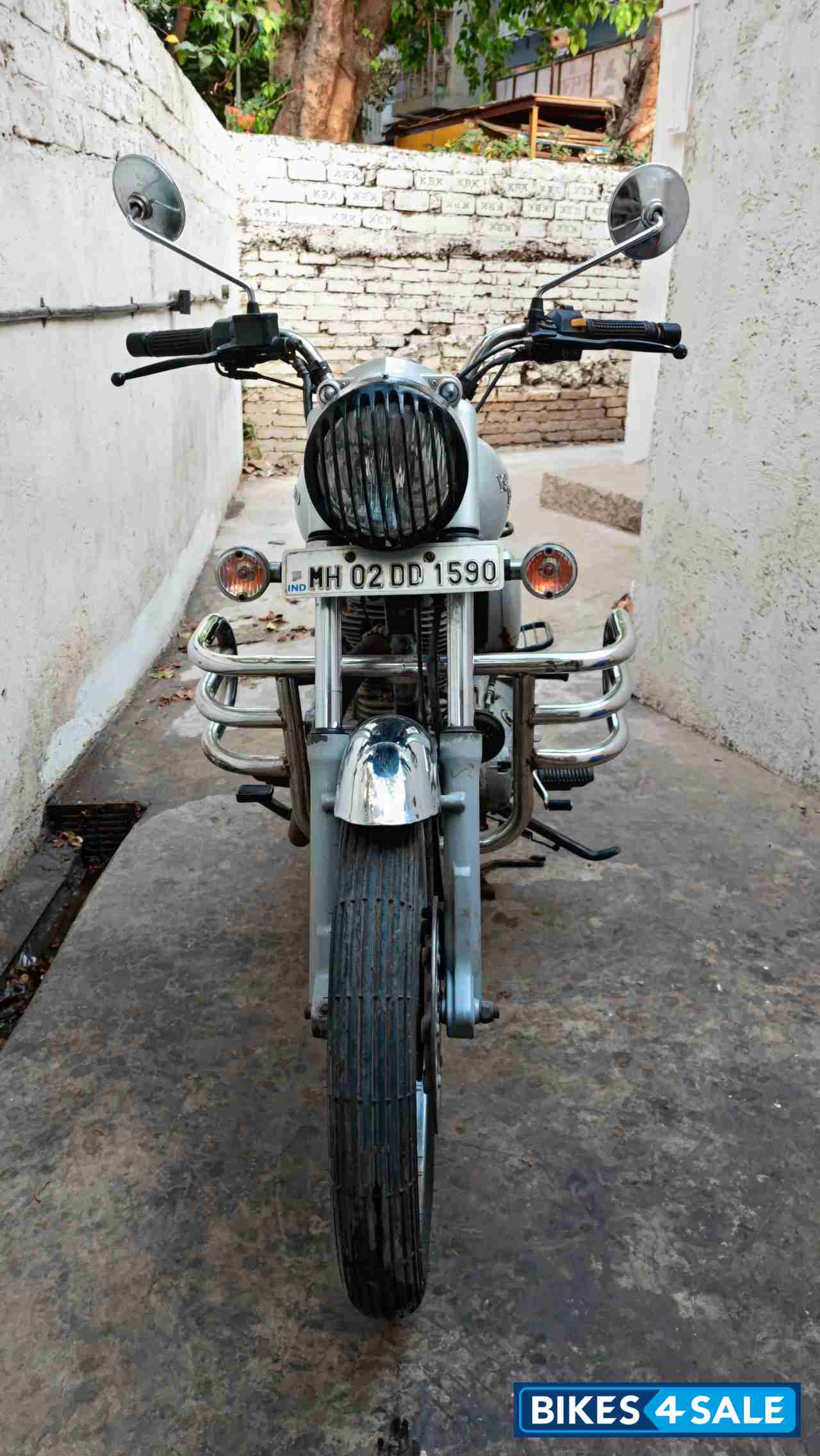 Silver Royal Enfield Bullet Electra