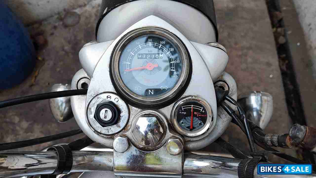 Silver Royal Enfield Bullet Electra