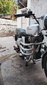 Silver Royal Enfield Bullet Electra