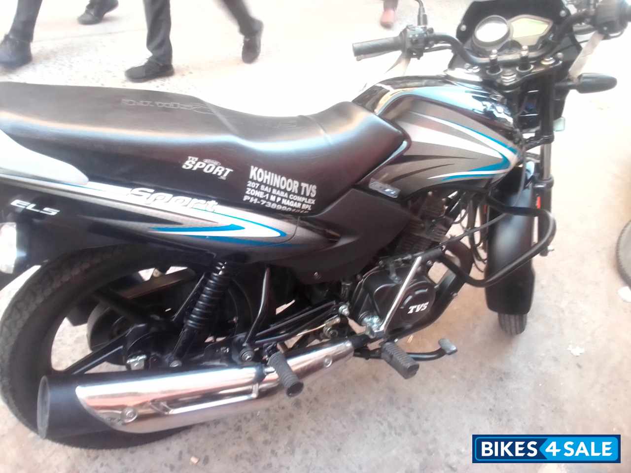 Black And Blue TVS Sport BS6