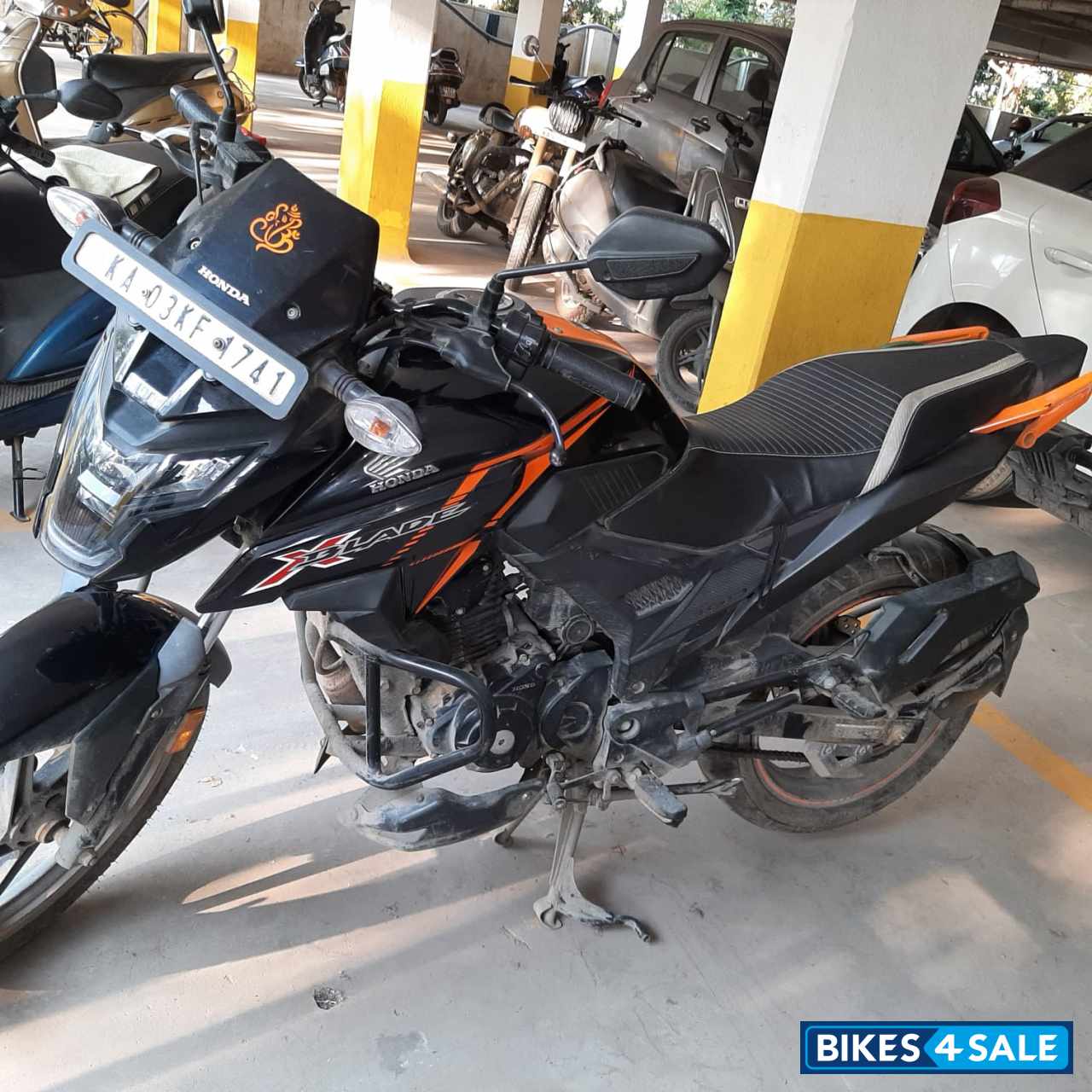 Black & Orange Honda XBlade BS6