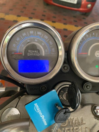 Blue Royal Enfield Thunderbird