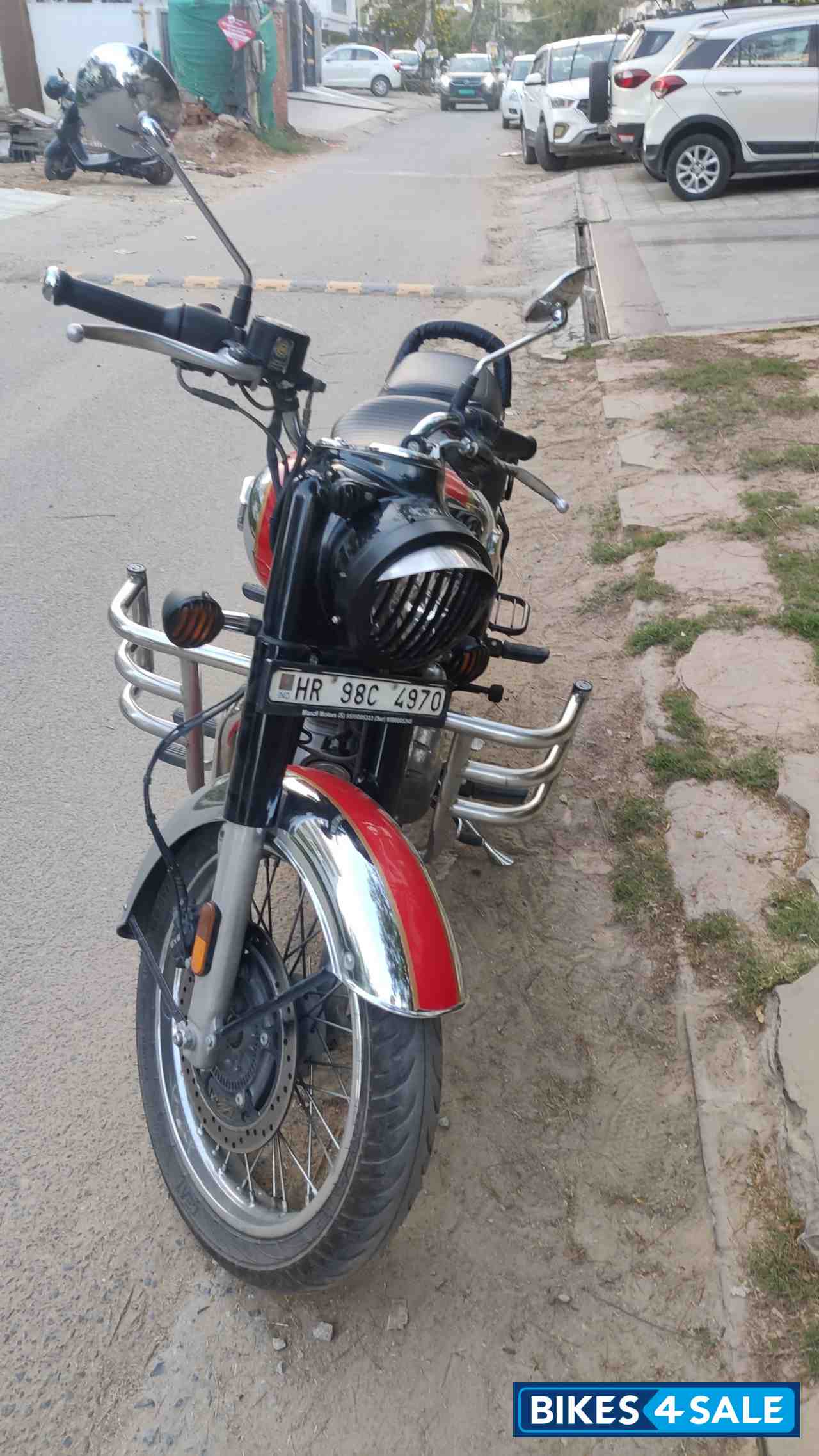 Chrome Red Royal Enfield Classic 350 Dual Channel BS6