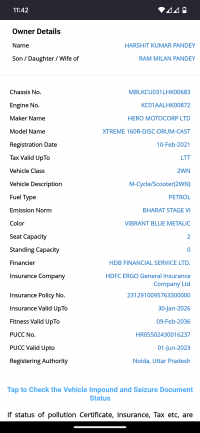 Metalic Blue Hero Xtreme 160R BS6