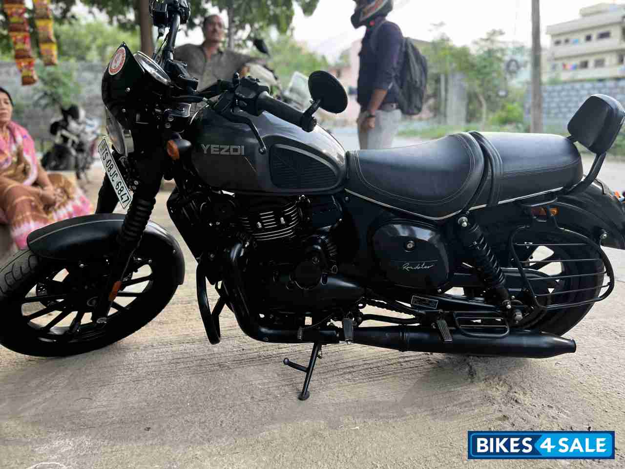 Smokey Grey Yezdi Roadster Dark