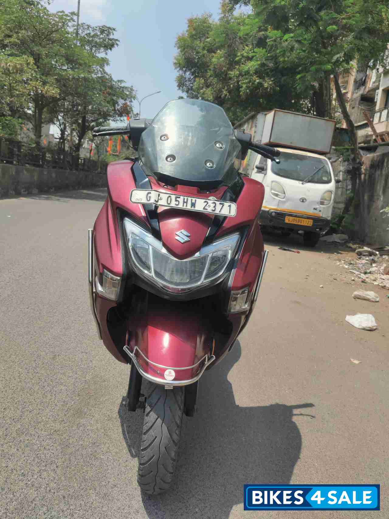 Matt Red Suzuki Burgman Street Bluetooth Enabled