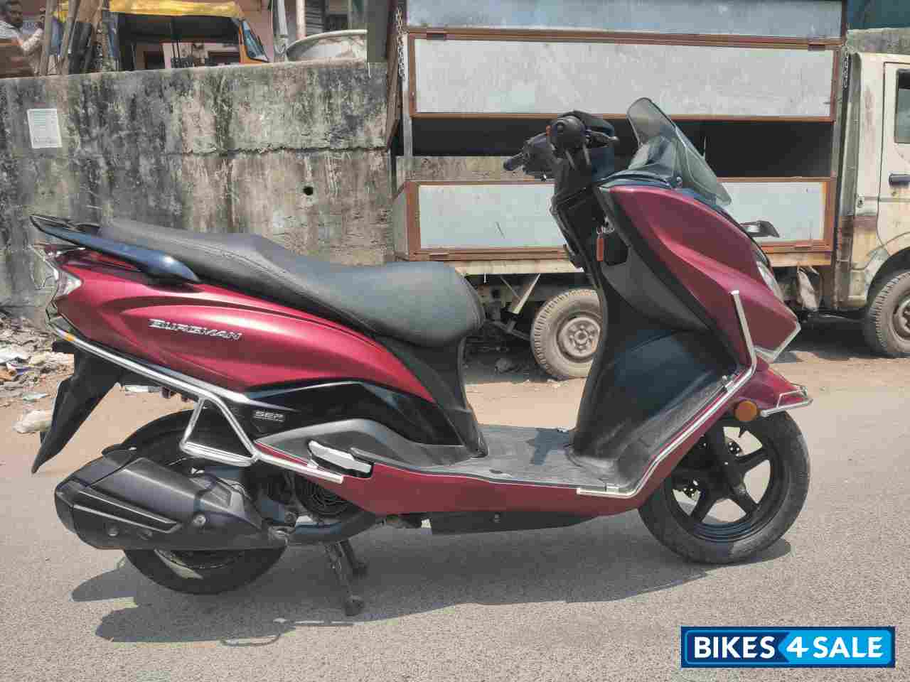 Matt Red Suzuki Burgman Street Bluetooth Enabled