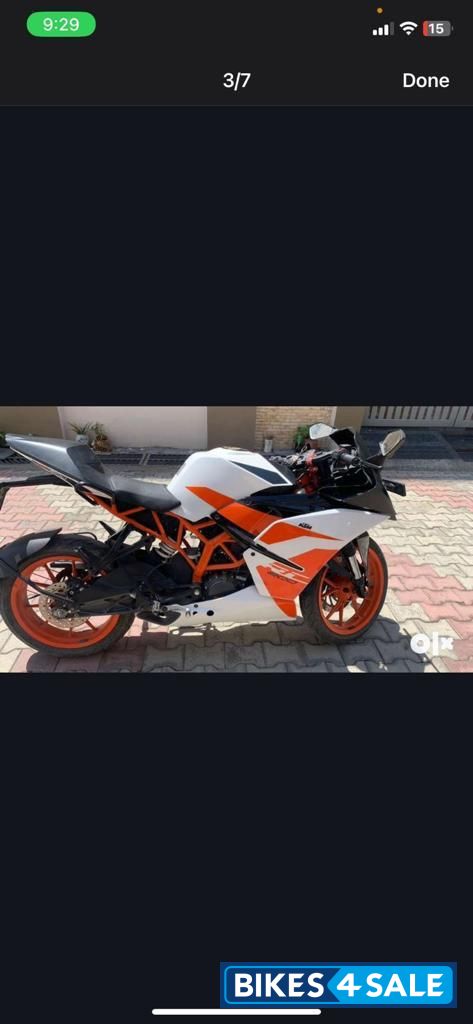 Orange And White KTM RC 200