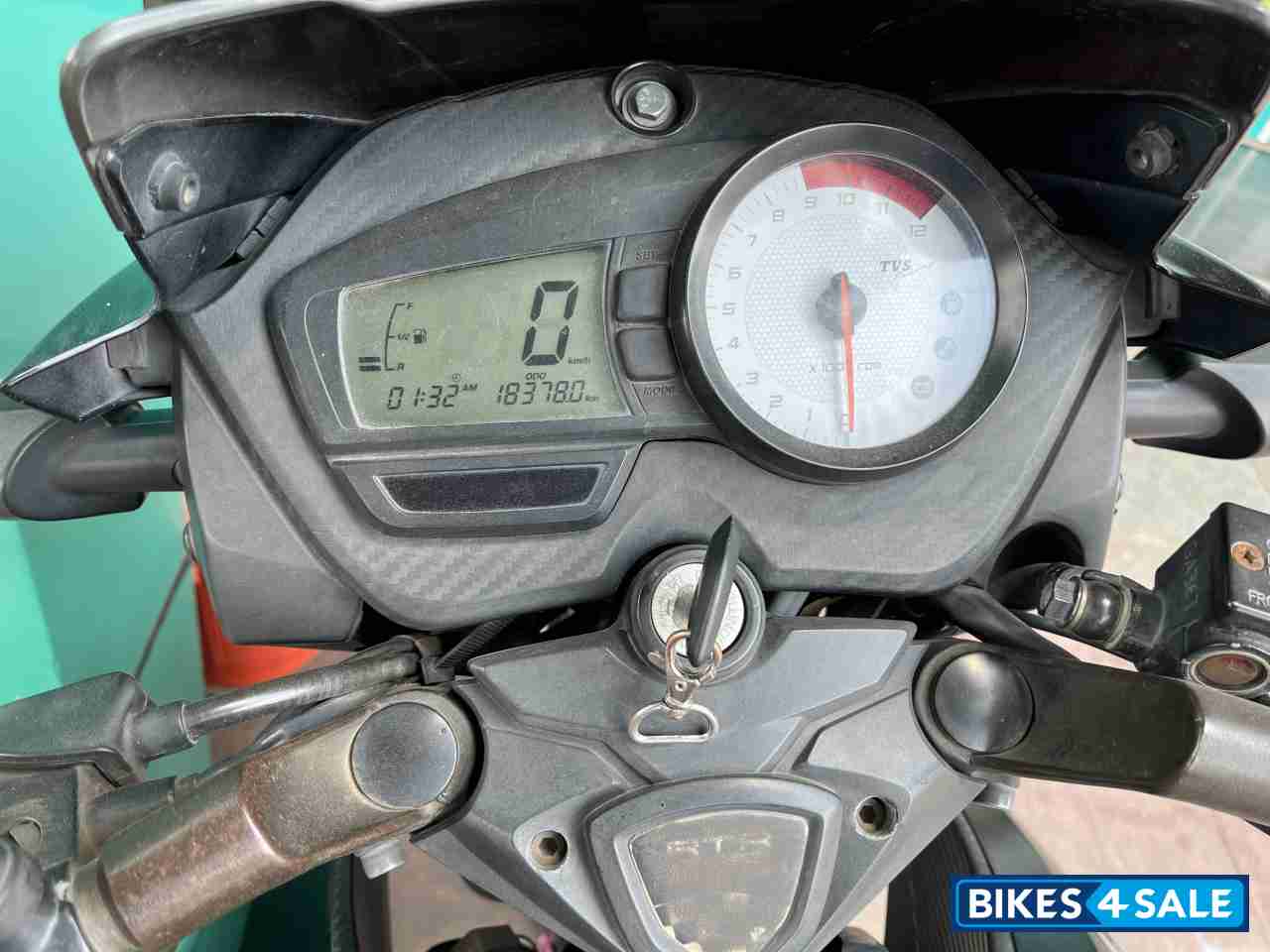 Black TVS Apache RTR 180 ABS