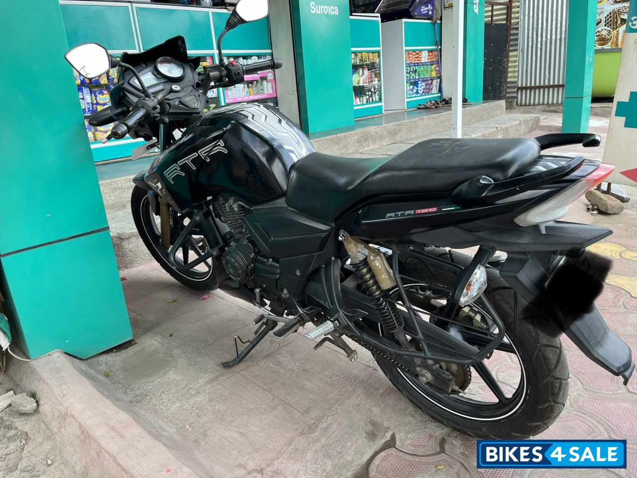 Black TVS Apache RTR 180 ABS