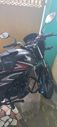 Black With Red Honda CB Shine
