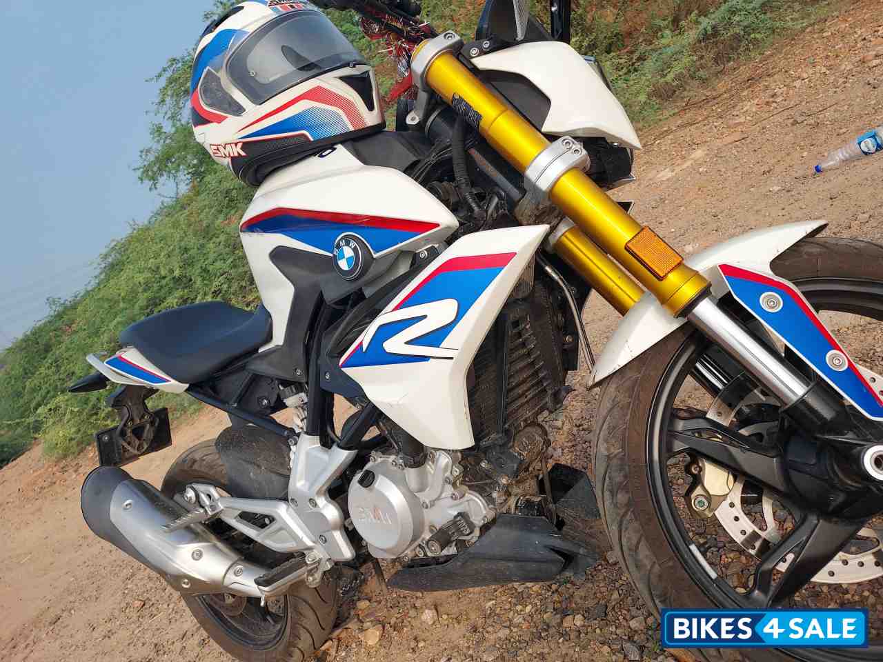 White And Blue BMW G 310 R