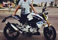 White And Blue BMW G 310 R