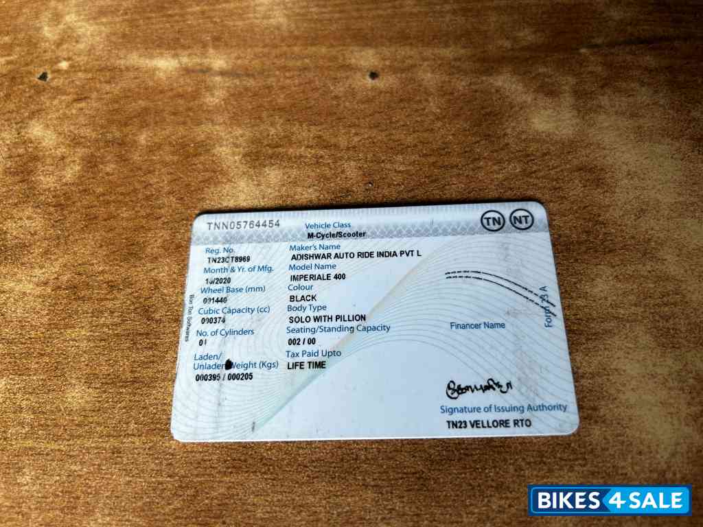 Black Benelli Imperiale 400 BS6