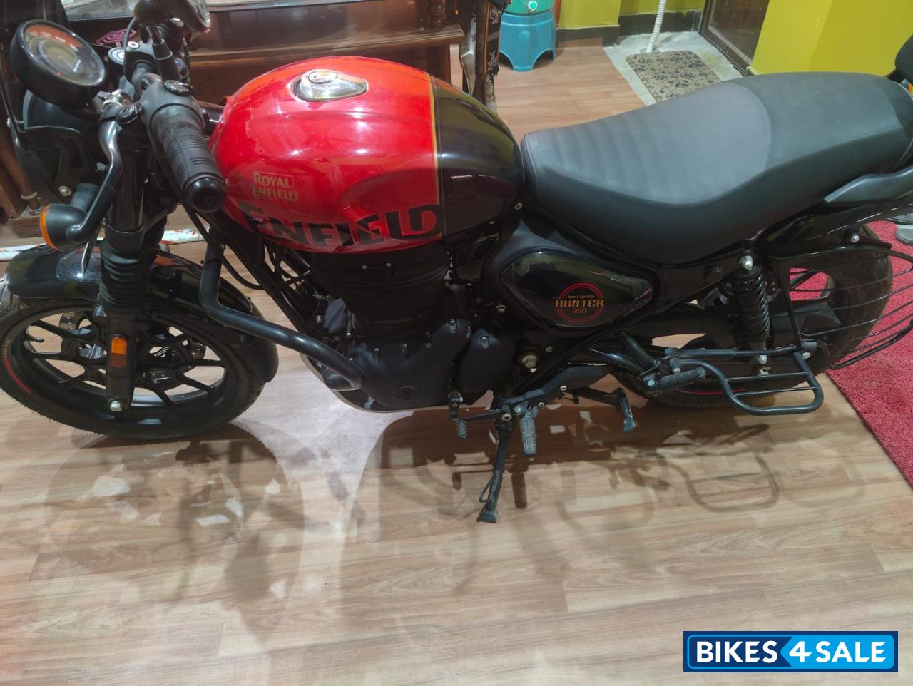 Rebel Red Royal Enfield Hunter 350 Metro