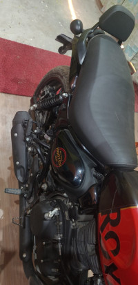 Rebel Red Royal Enfield Hunter 350 Metro
