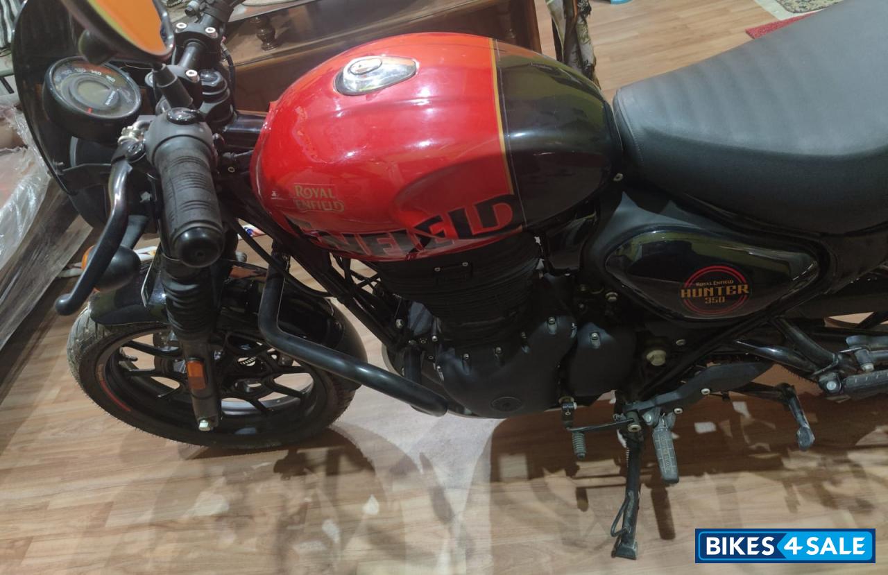 Rebel Red Royal Enfield Hunter 350 Metro