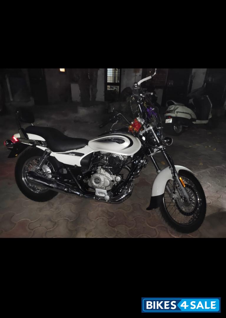 White Bajaj Avenger Springe 220