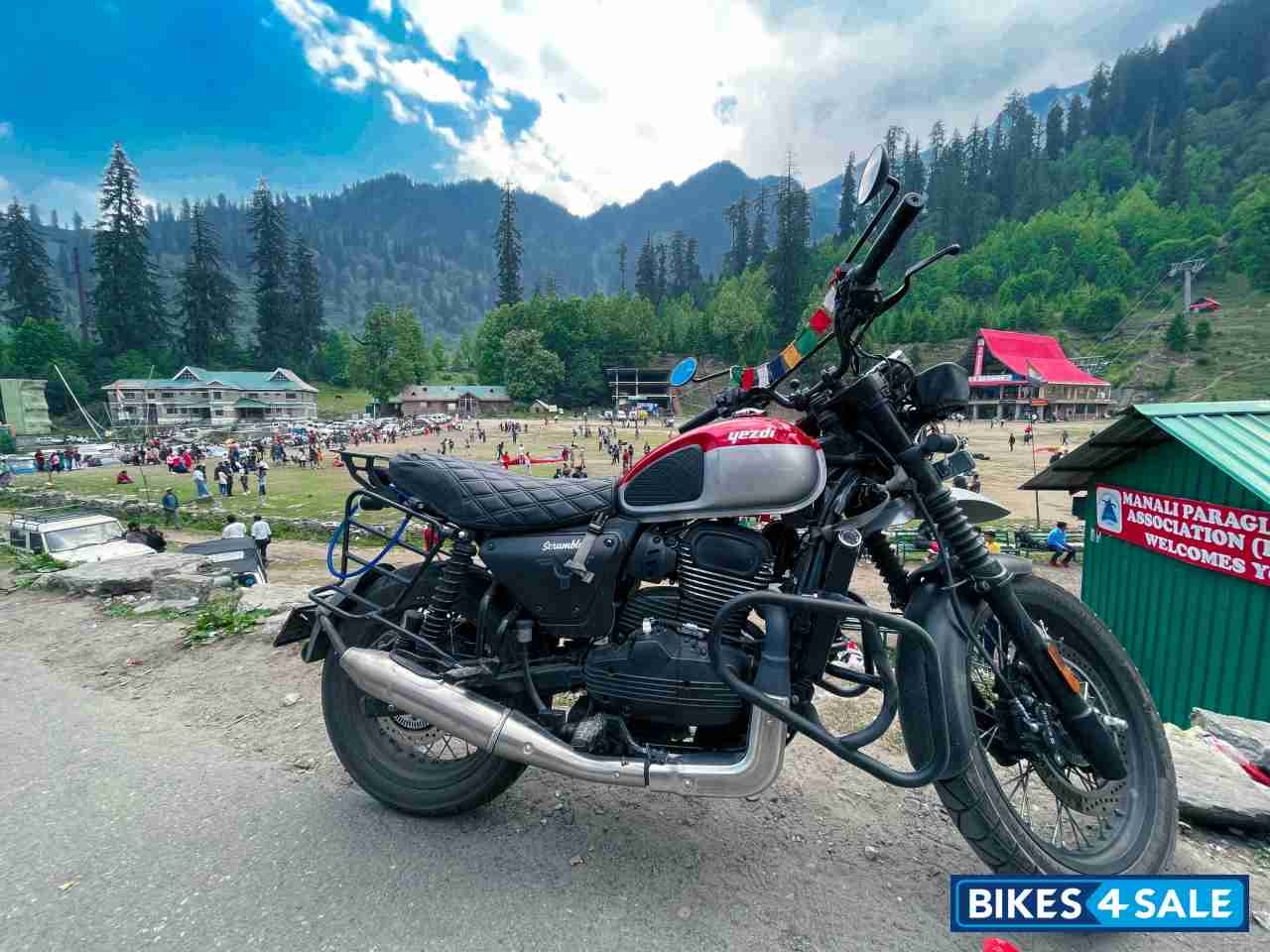 Rebel Red Yezdi Scrambler Dual Tone