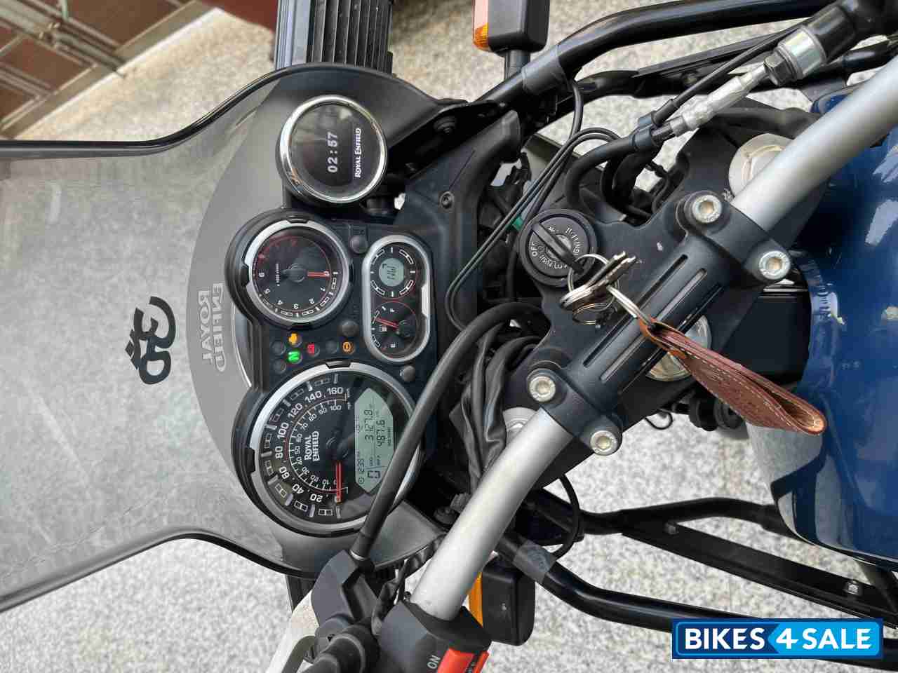 White & Blue Royal Enfield Himalayan BS VI