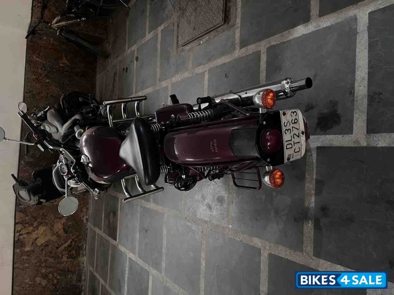 Maroon Royal Enfield Classic 500