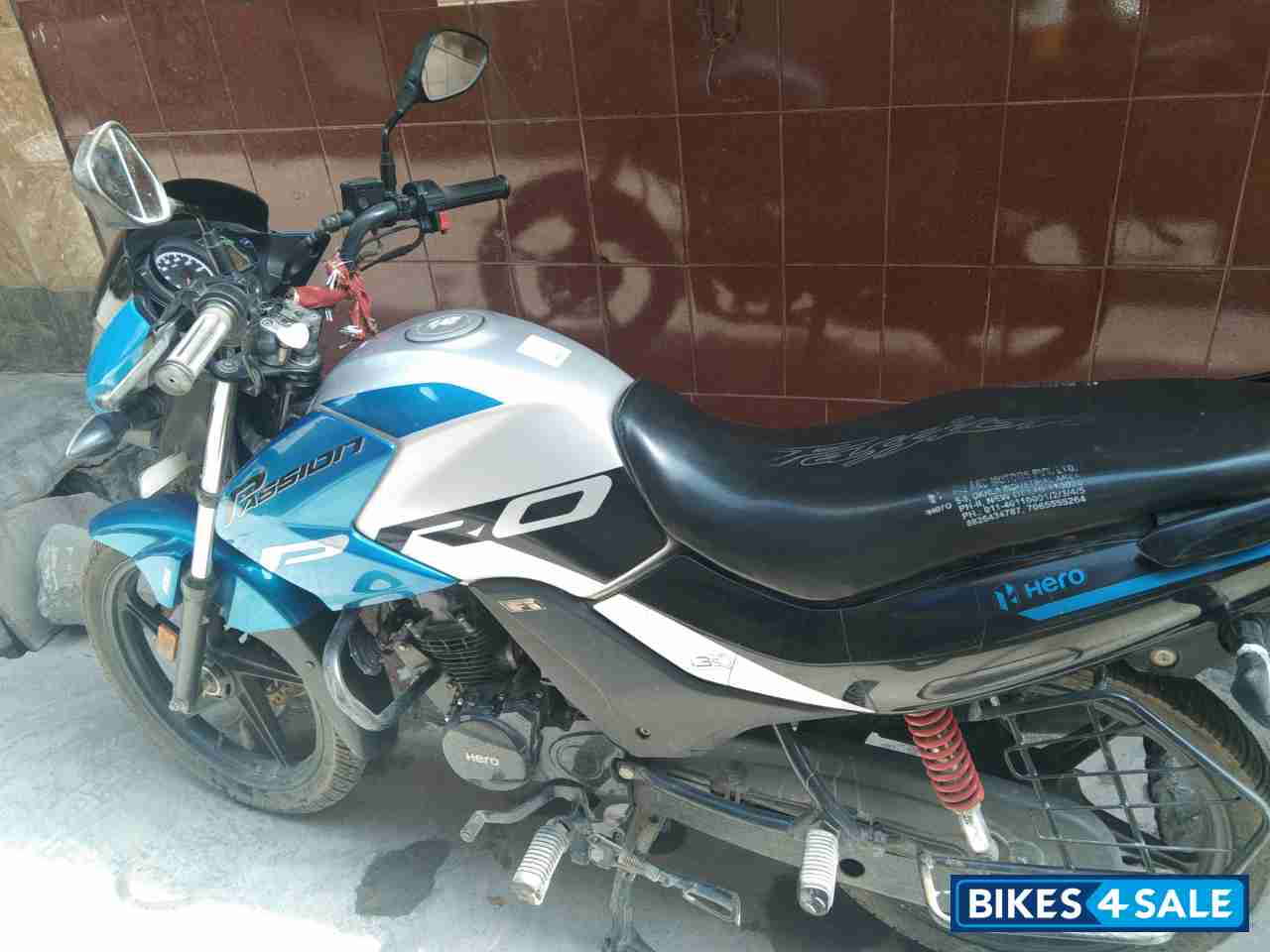 Blue,selver Hero Passion Pro BS6