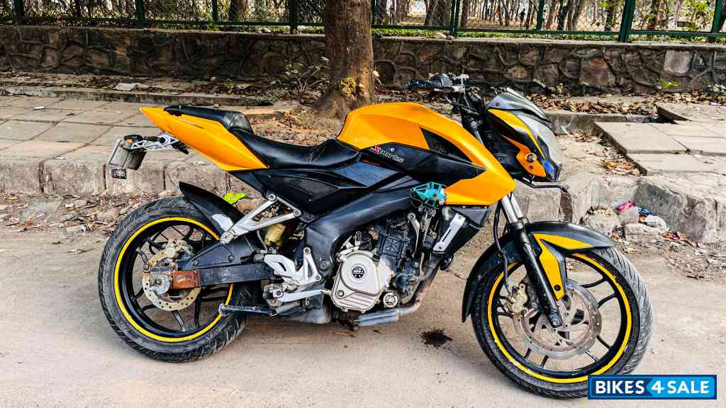 Yellow And Black Bajaj Pulsar 200 NS