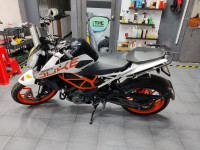 White KTM Duke 390