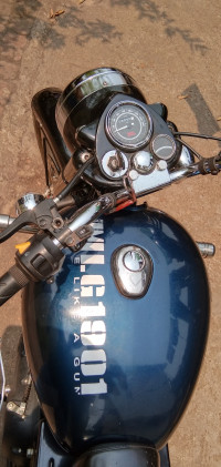 Blue And Black Royal Enfield Bullet 350