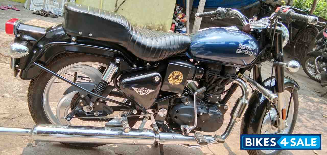 Blue And Black Royal Enfield Bullet 350