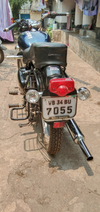 Blue And Black Royal Enfield Bullet 350