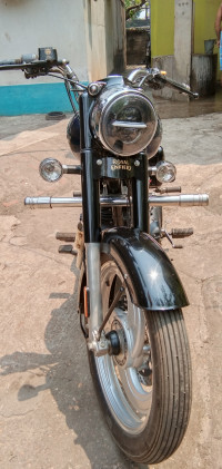 Blue And Black Royal Enfield Bullet 350