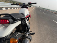 White & Red Royal Enfield Scram 411