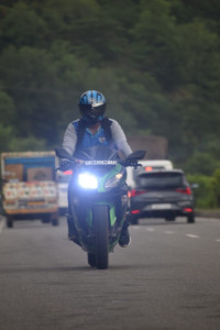 Green And Black Kawasaki Ninja 300R
