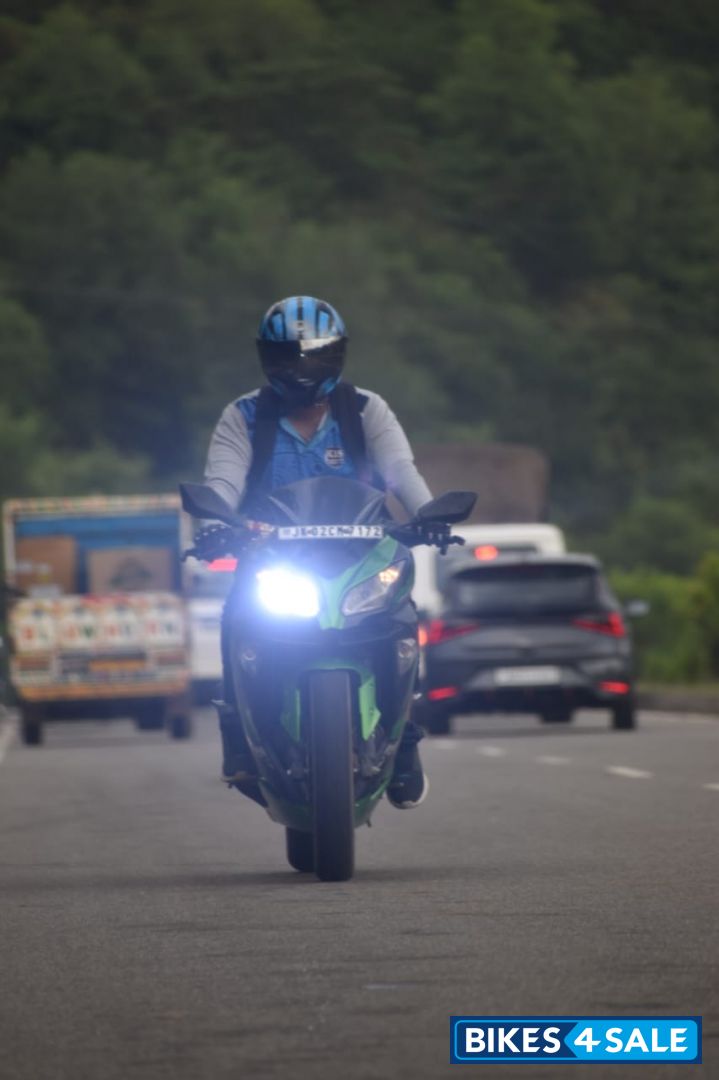 Green And Black Kawasaki Ninja 300R
