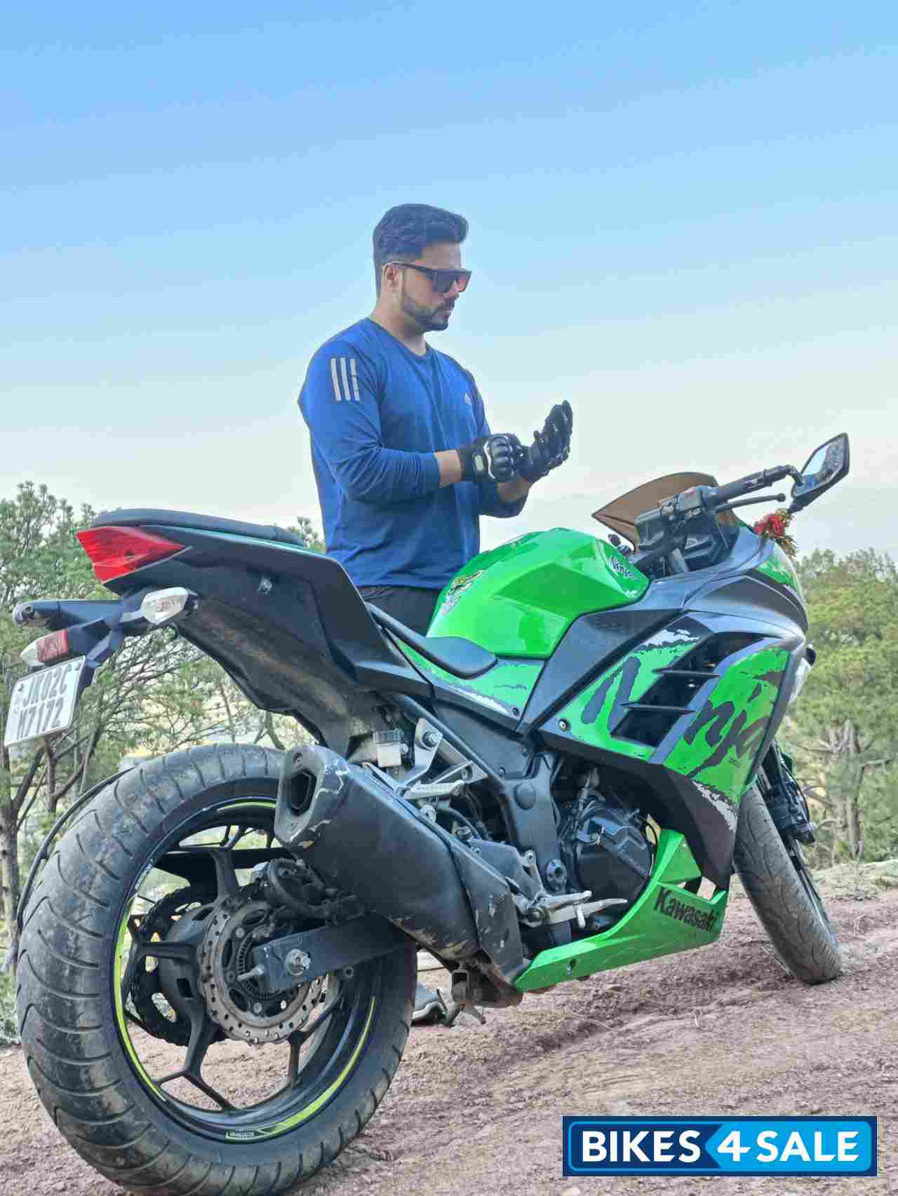 Green And Black Kawasaki Ninja 300R