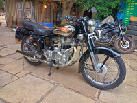 Black And Silver Chrome Royal Enfield Bullet 350