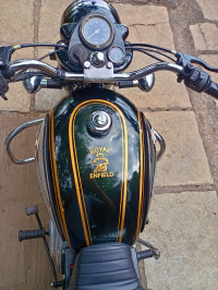 Black And Silver Chrome Royal Enfield Bullet 350