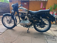 Black And Silver Chrome Royal Enfield Bullet 350
