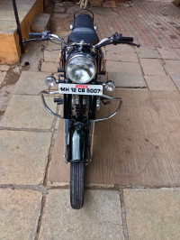 Black And Silver Chrome Royal Enfield Bullet 350