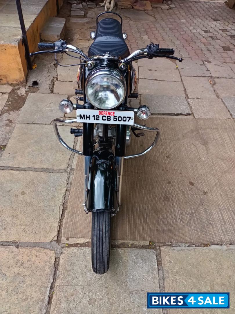 Black And Silver Chrome Royal Enfield Bullet 350