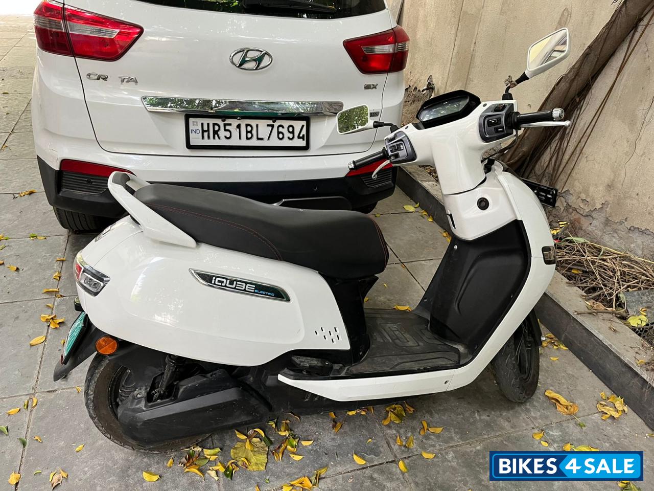 White TVS iQube Electric