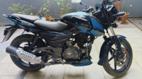 Black Blue Bajaj Pulsar P150 Twin Disc Split Seat