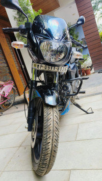 Black Blue Bajaj Pulsar P150 Twin Disc Split Seat