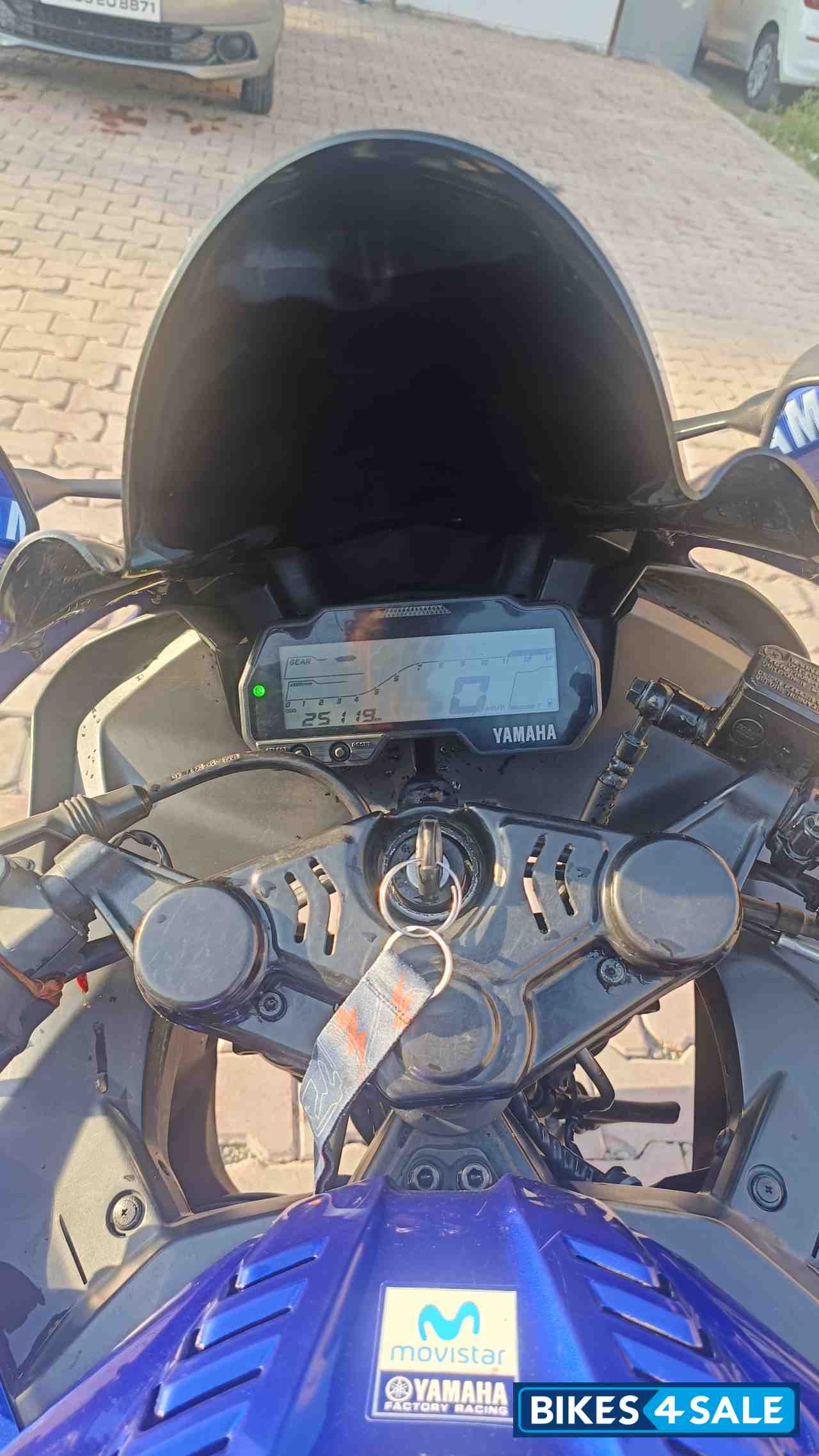 Blue Yamaha YZF R15 V3