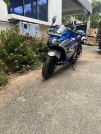 Blue And Silver Suzuki Gixxer SF 250 BS6