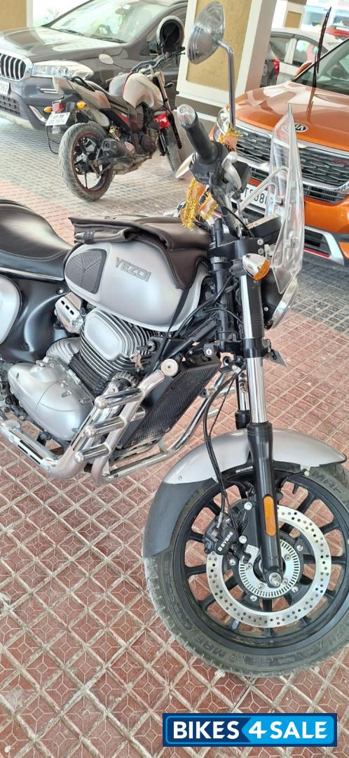 Silver Yezdi Roadster Chrome