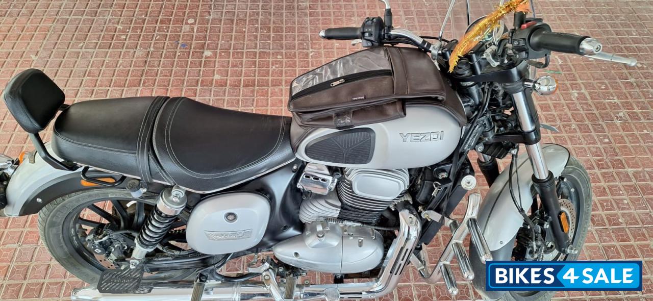 Silver Yezdi Roadster Chrome